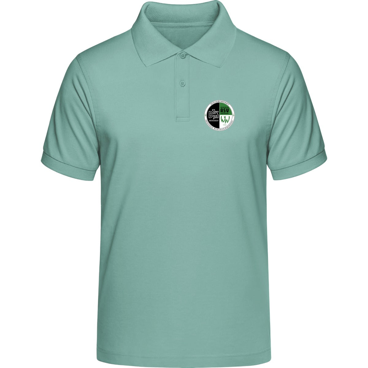 HAKRO Poloshirt MIKRALINAR H0816 – Vereinslogo herzseitig Eisgrün Vorderseite