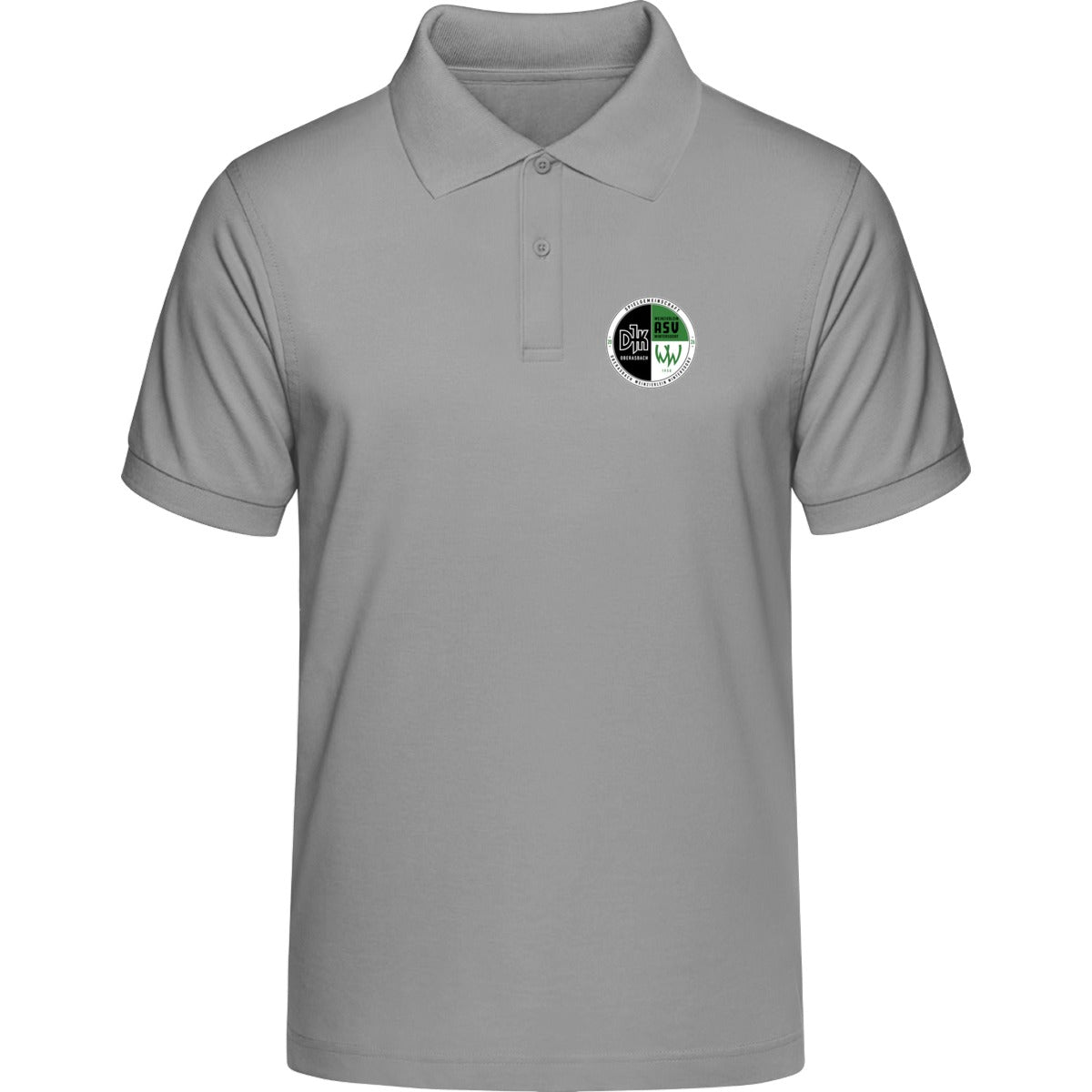 HAKRO Poloshirt MIKRALINAR H0816 – Vereinslogo herzseitig Grau Meliert Vorderseite