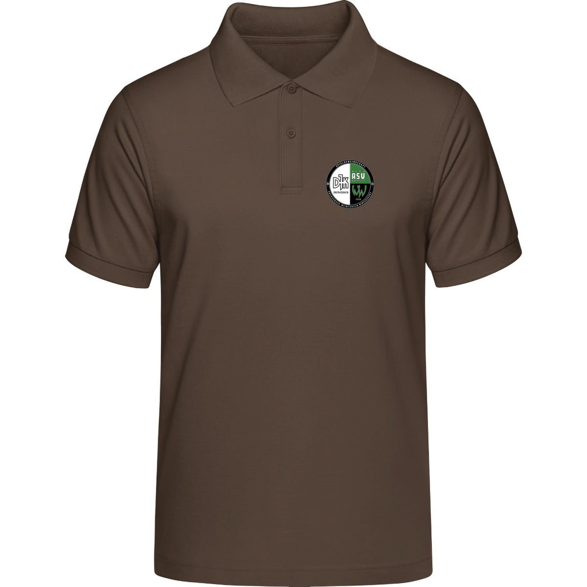 HAKRO Poloshirt MIKRALINAR H0816 – Vereinslogo herzseitig Nougat Vorderseite