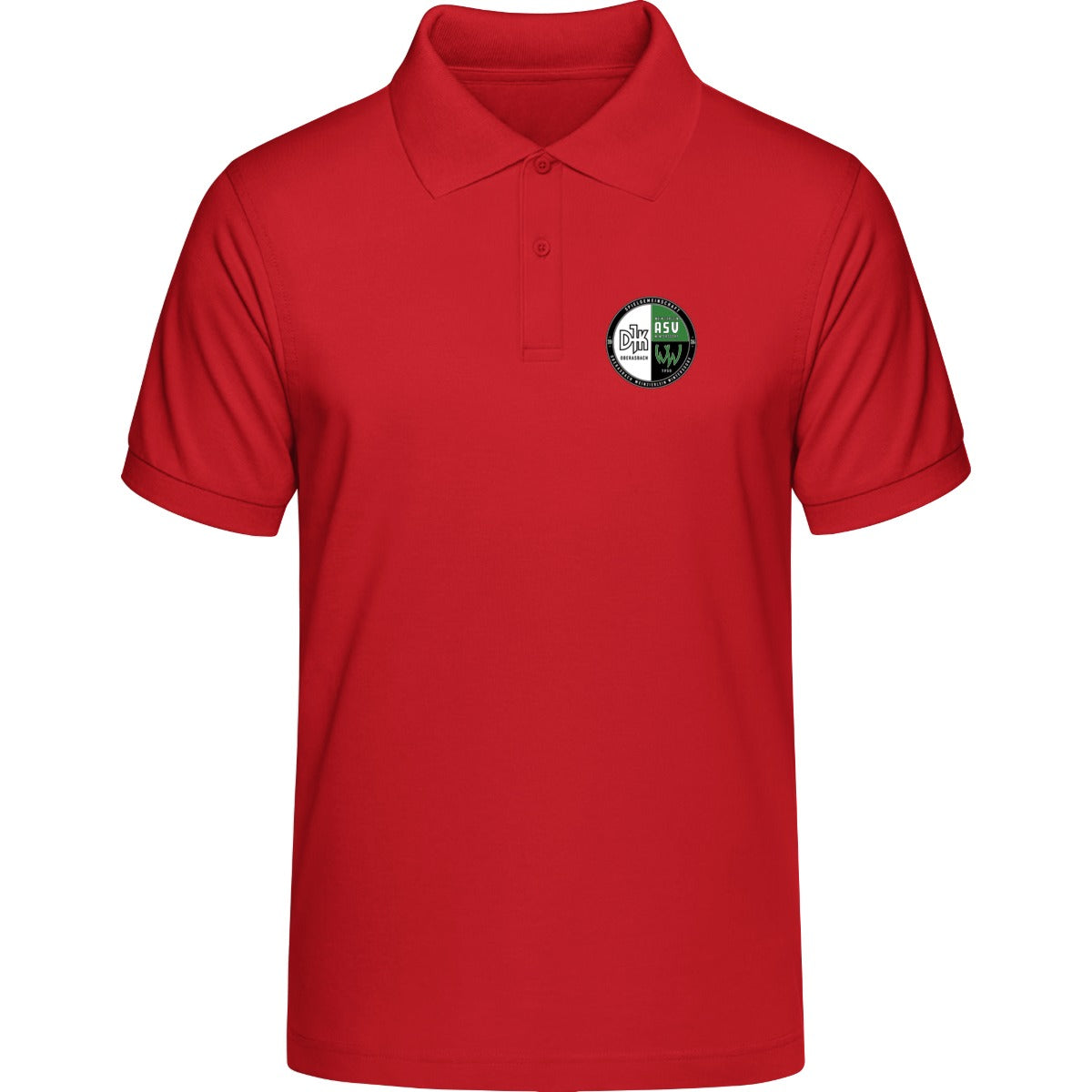 HAKRO Poloshirt MIKRALINAR H0816 – Vereinslogo herzseitig Rot Vorderseite