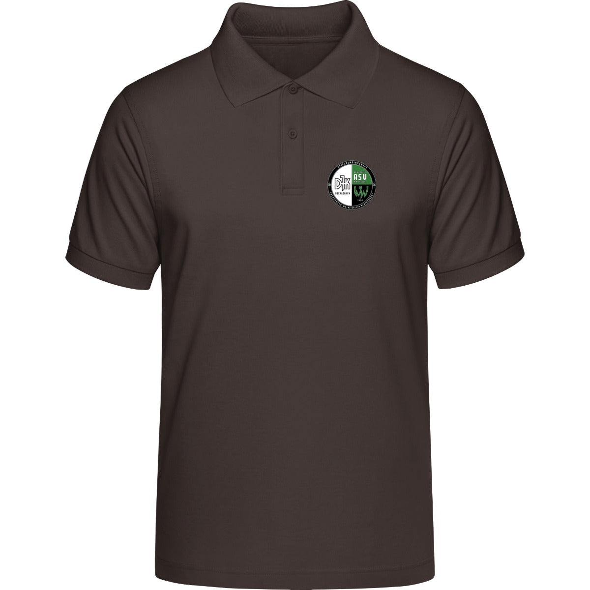 HAKRO Poloshirt MIKRALINAR H0816 – Vereinslogo herzseitig Schokolade Vorderseite
