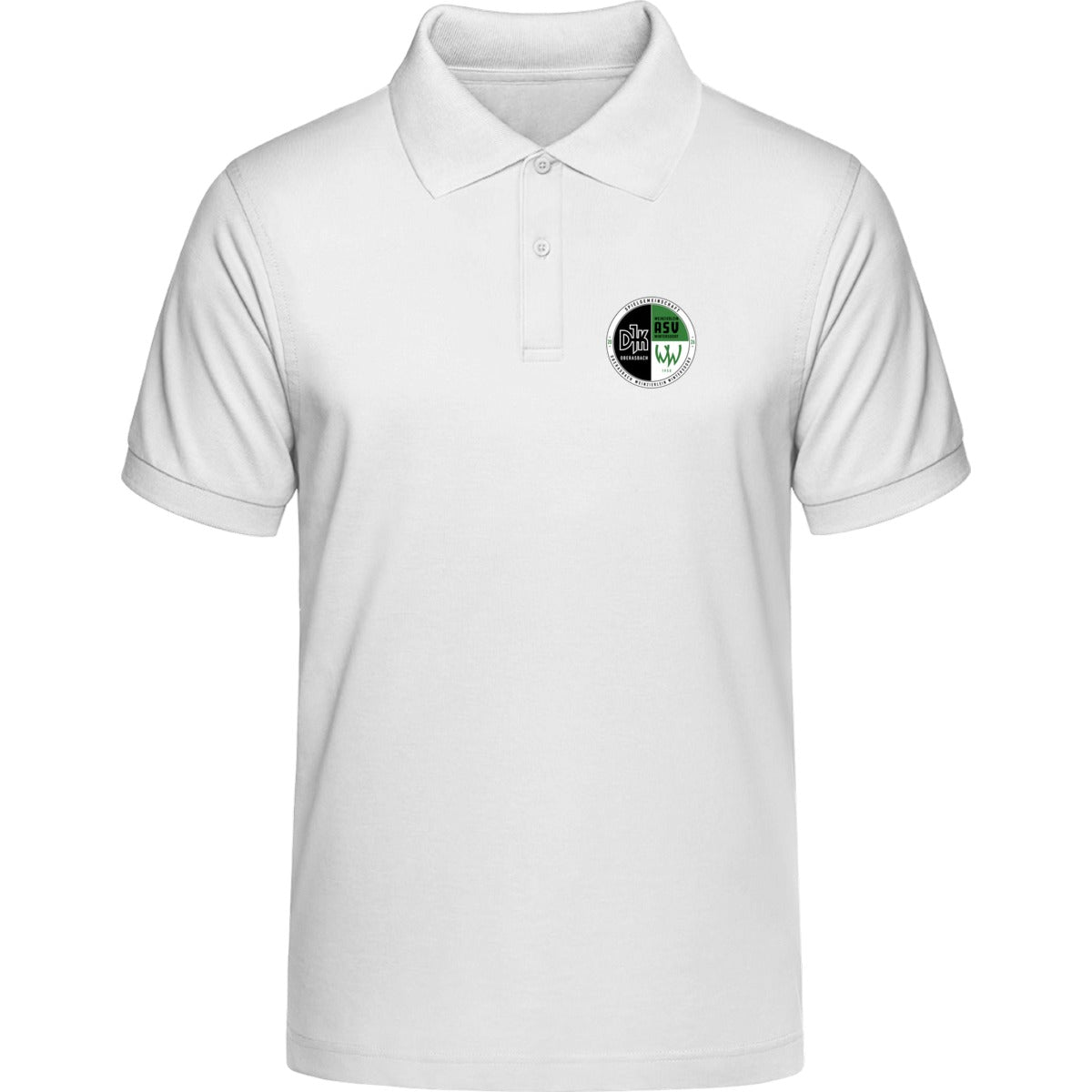 HAKRO Poloshirt MIKRALINAR H0816 – Vereinslogo herzseitig Weiß Vorderseite