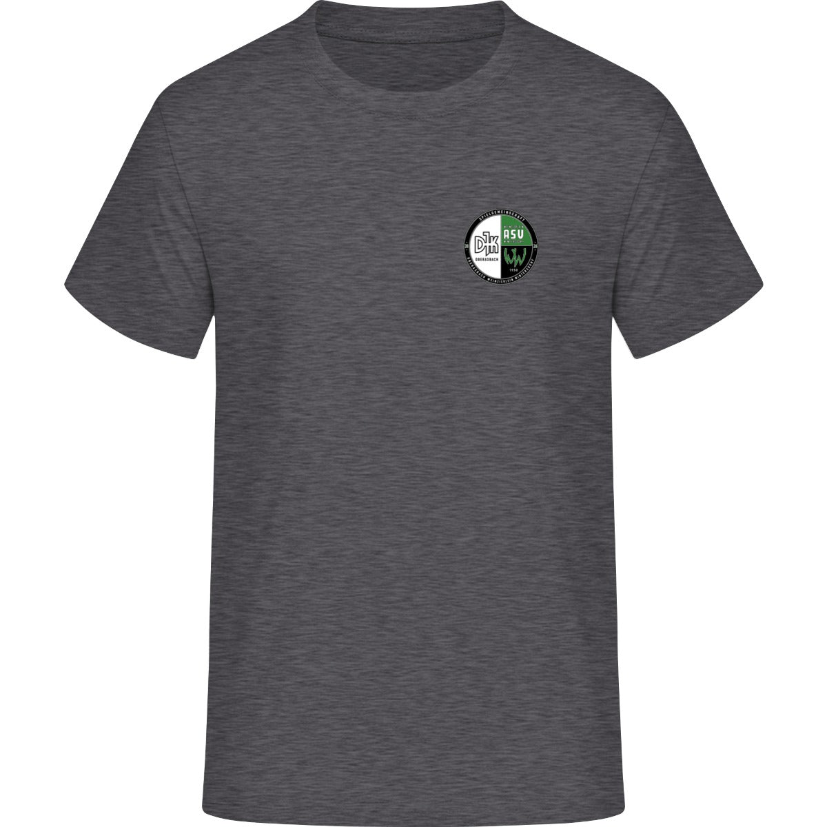 HAKRO T-Shirt MIKRALINAR H0281 – Vereinslogo herzseitig Anthrazit meliert Vorderseite