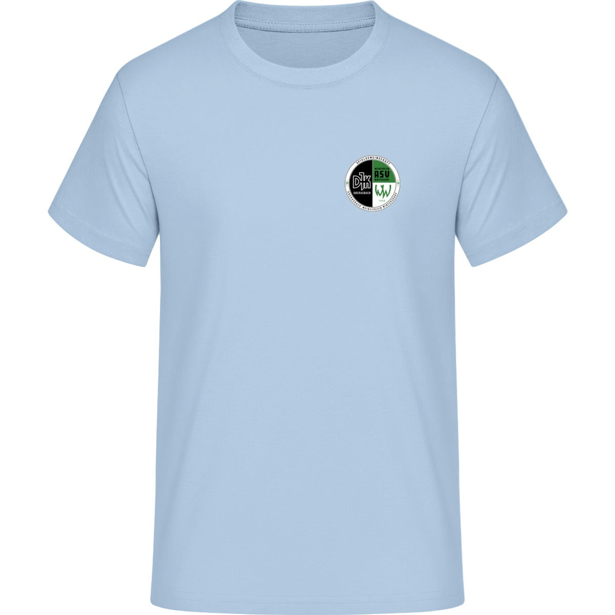HAKRO T-Shirt MIKRALINAR H0281 – Vereinslogo herzseitig Eisblau Vorderseite