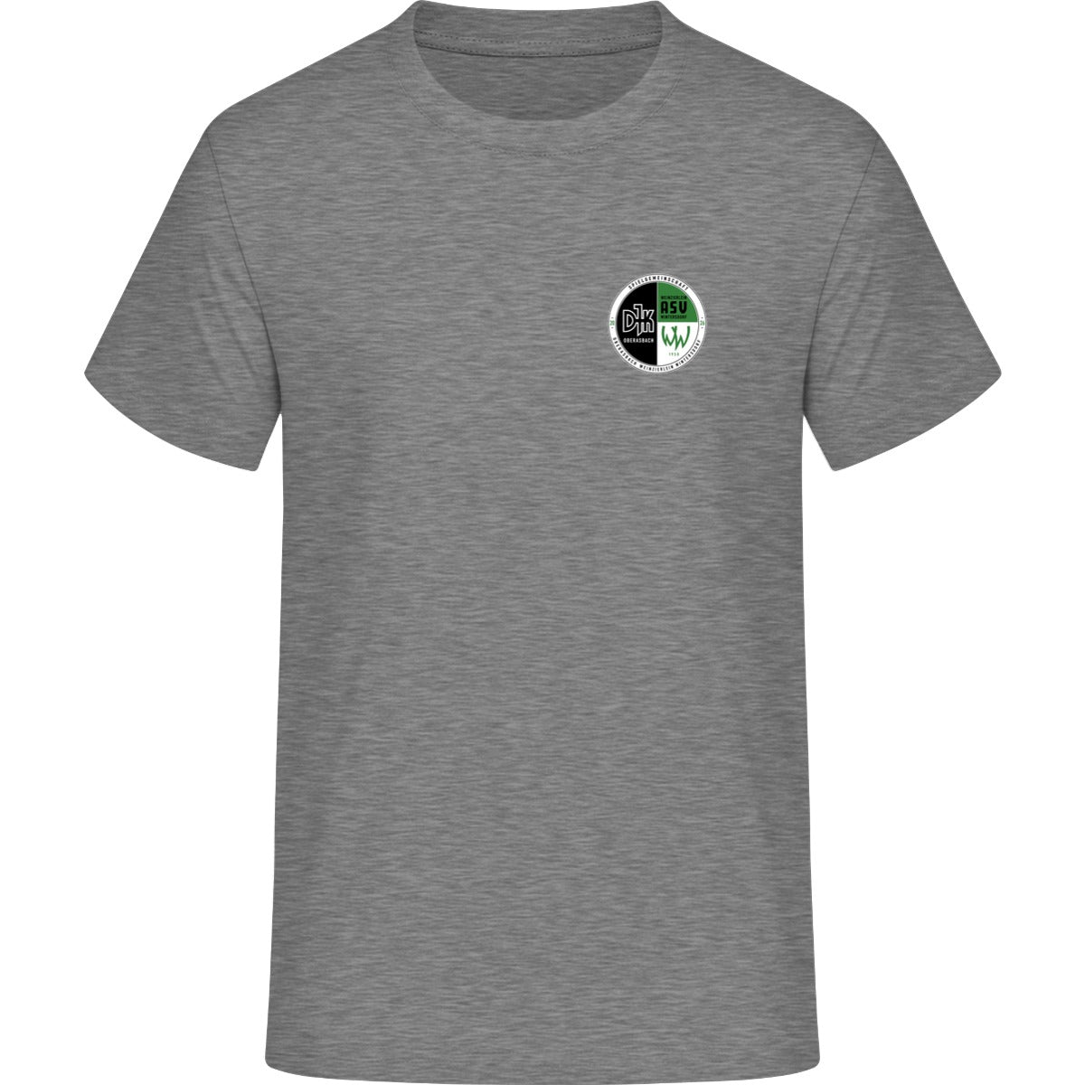 HAKRO T-Shirt MIKRALINAR H0281 – Vereinslogo herzseitig Grau Meliert Vorderseite