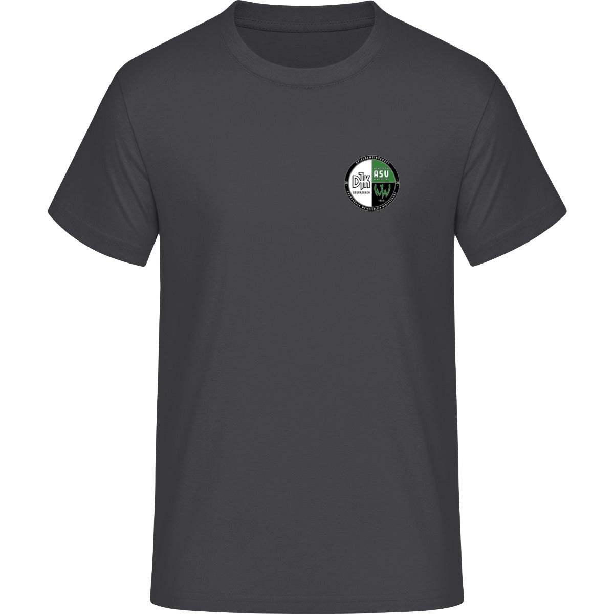 HAKRO T-Shirt MIKRALINAR H0281 – Vereinslogo herzseitig Karbongrau Vorderseite