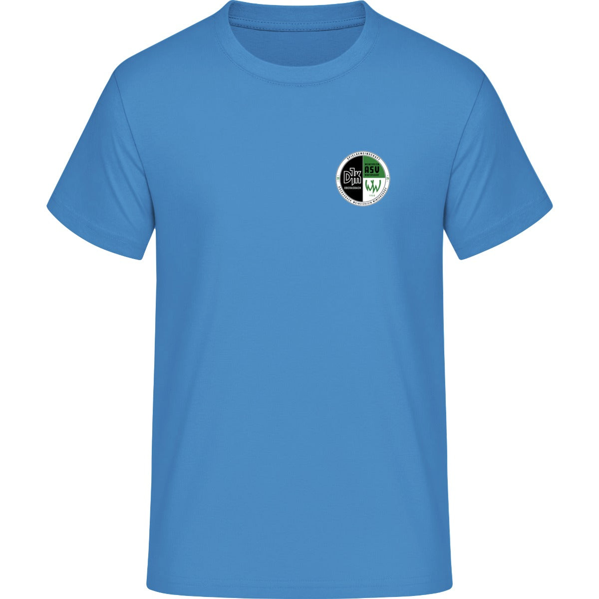 HAKRO T-Shirt MIKRALINAR H0281 – Vereinslogo herzseitig Malibublau Vorderseite