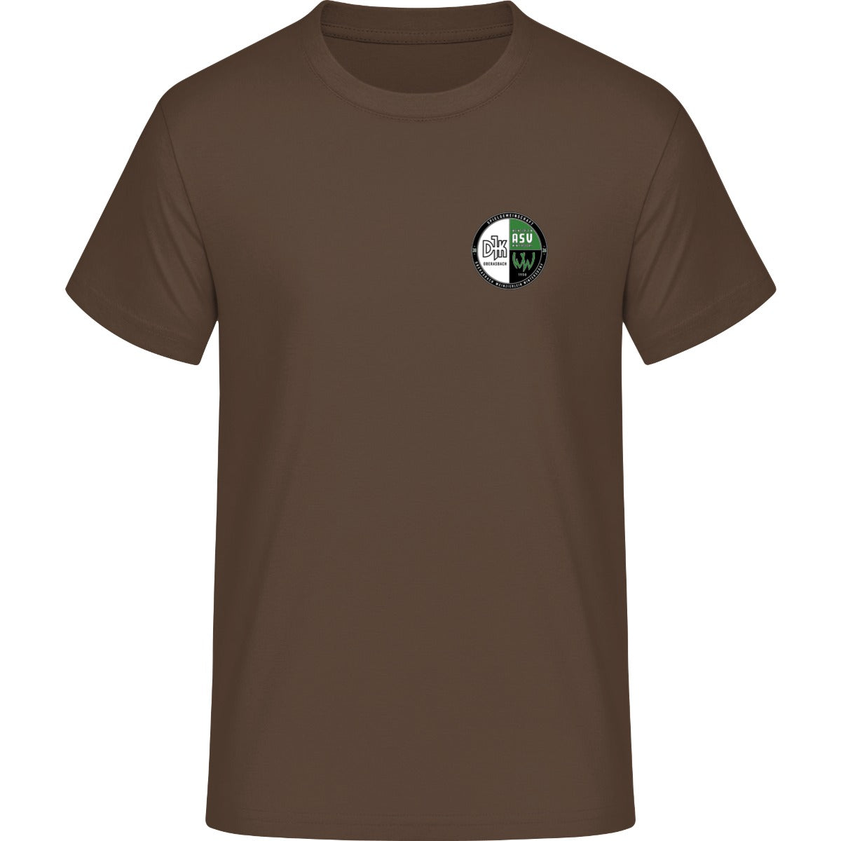 HAKRO T-Shirt MIKRALINAR H0281 – Vereinslogo herzseitig Nougat Vorderseite