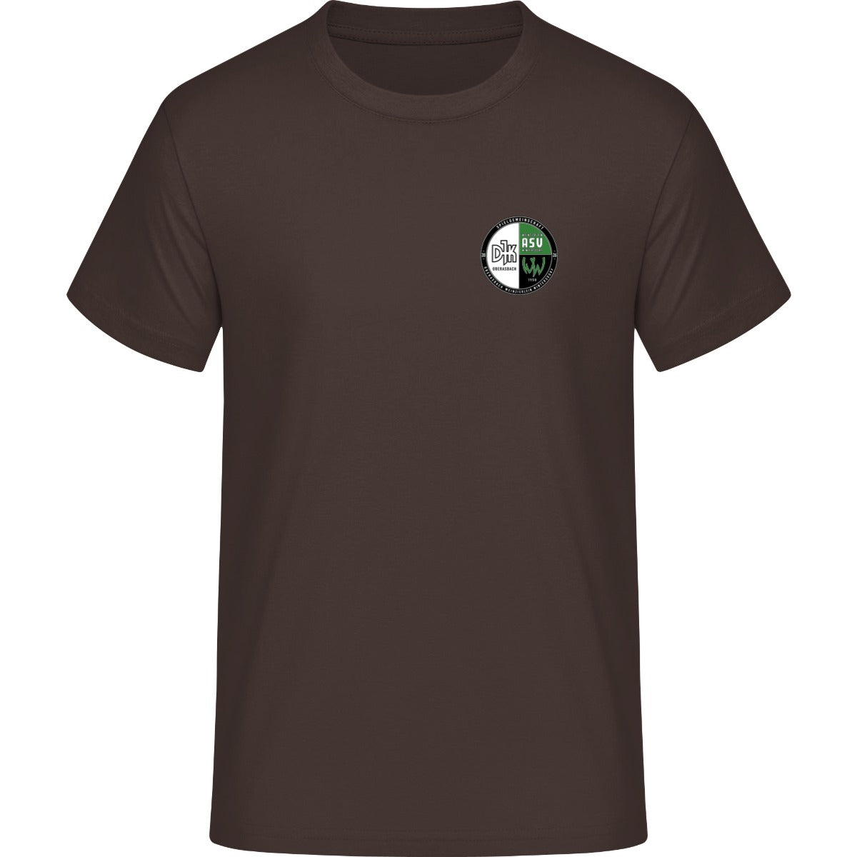 HAKRO T-Shirt MIKRALINAR H0281 – Vereinslogo herzseitig Schokolade Vorderseite