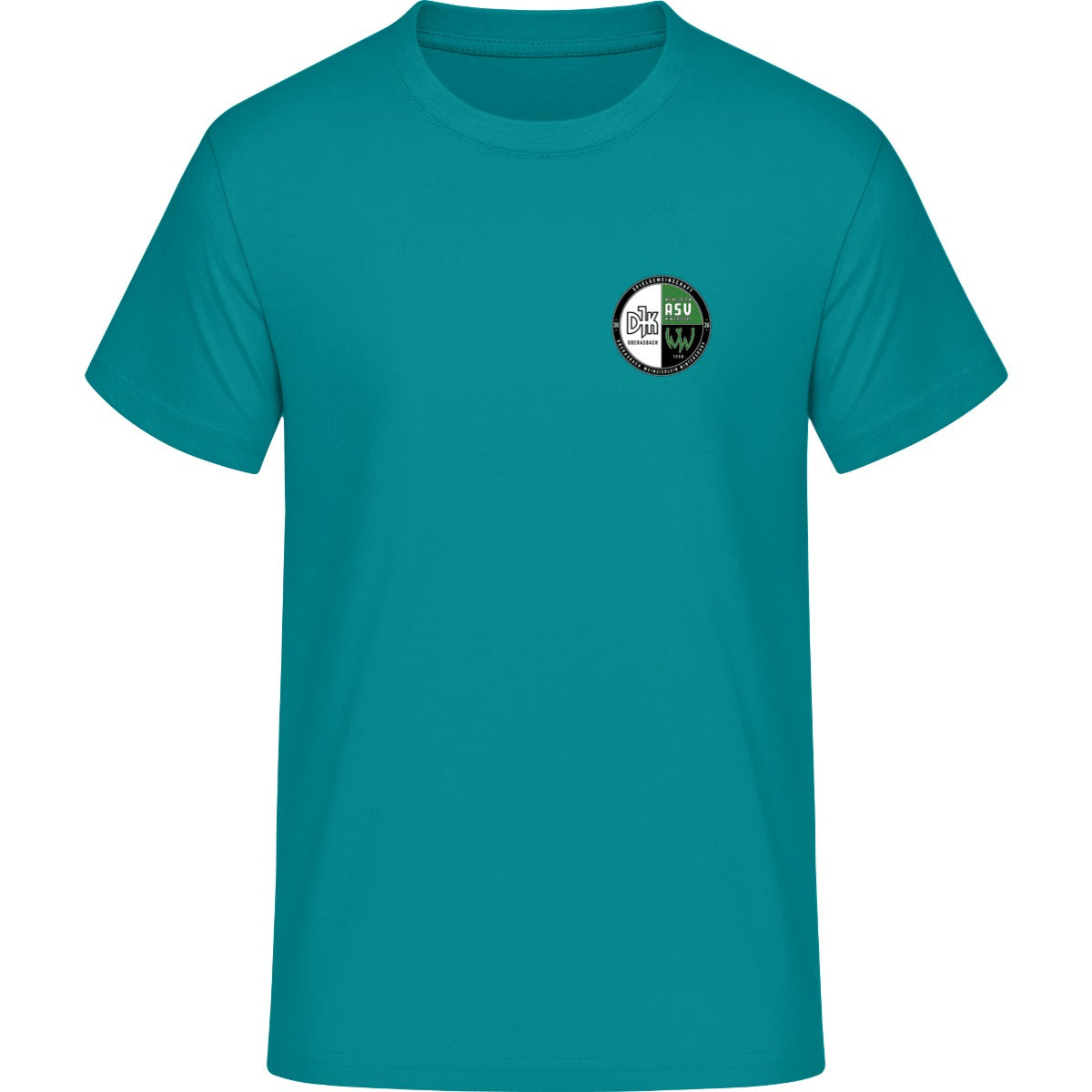 HAKRO T-Shirt MIKRALINAR H0281 – Vereinslogo herzseitig Smaragd Vorderseite