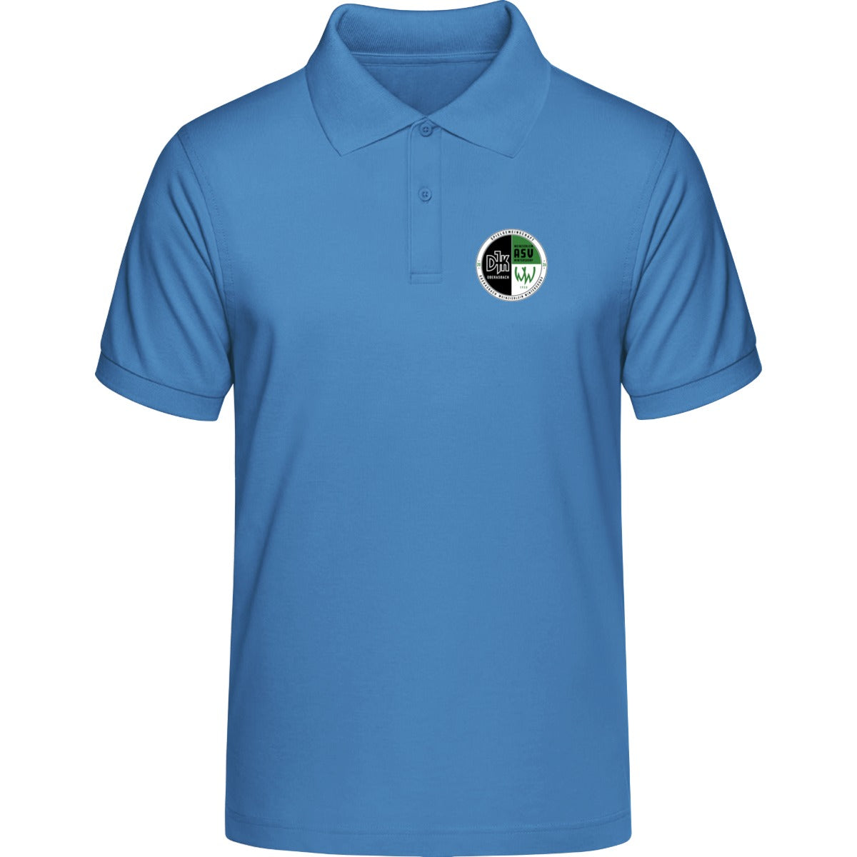 HAKRO POLOSHIRT CLASSIC H0810 – Vereinslogo herzseitig Malibublau Vorderseite