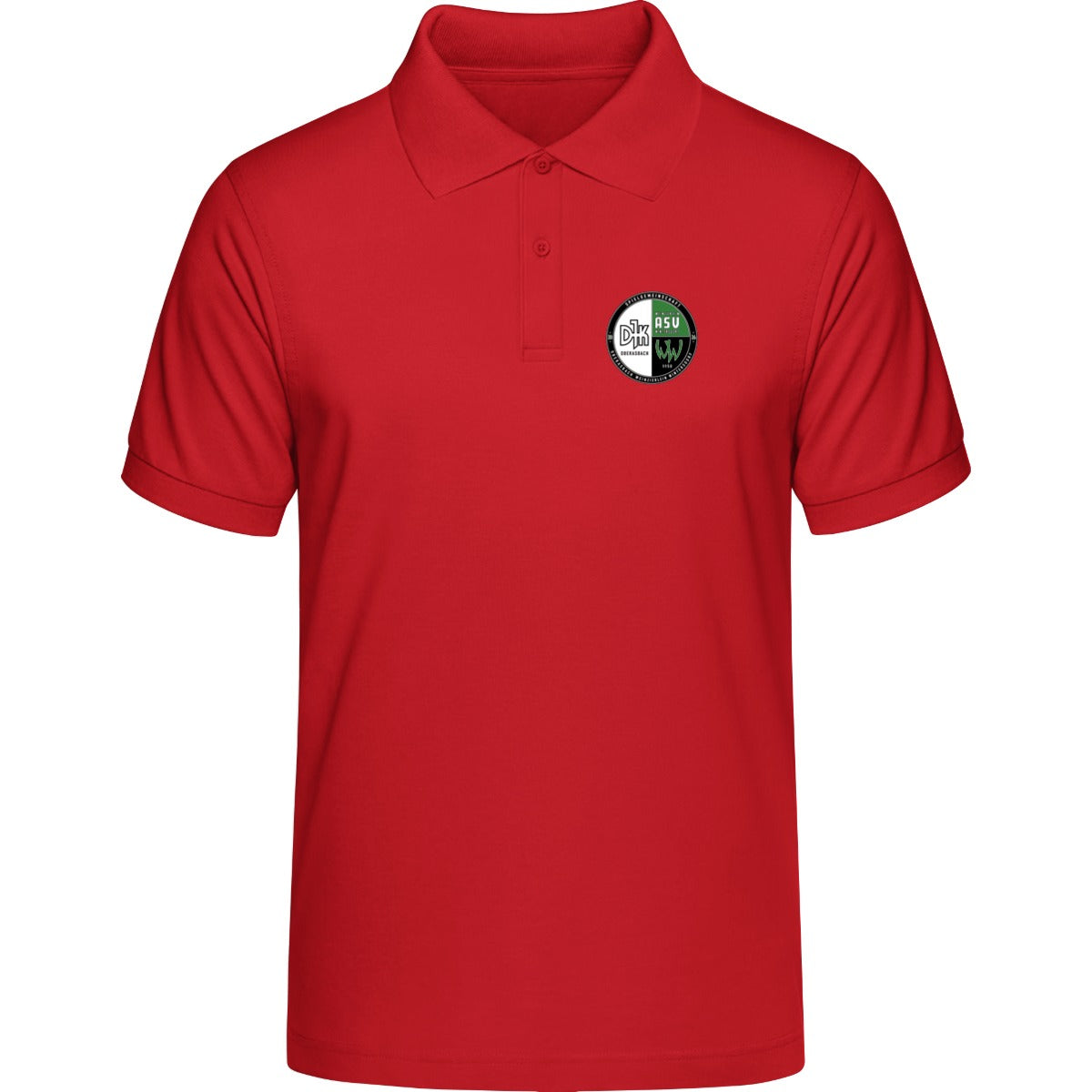 HAKRO POLOSHIRT CLASSIC H0810 – Vereinslogo herzseitig Rot Vorderseite