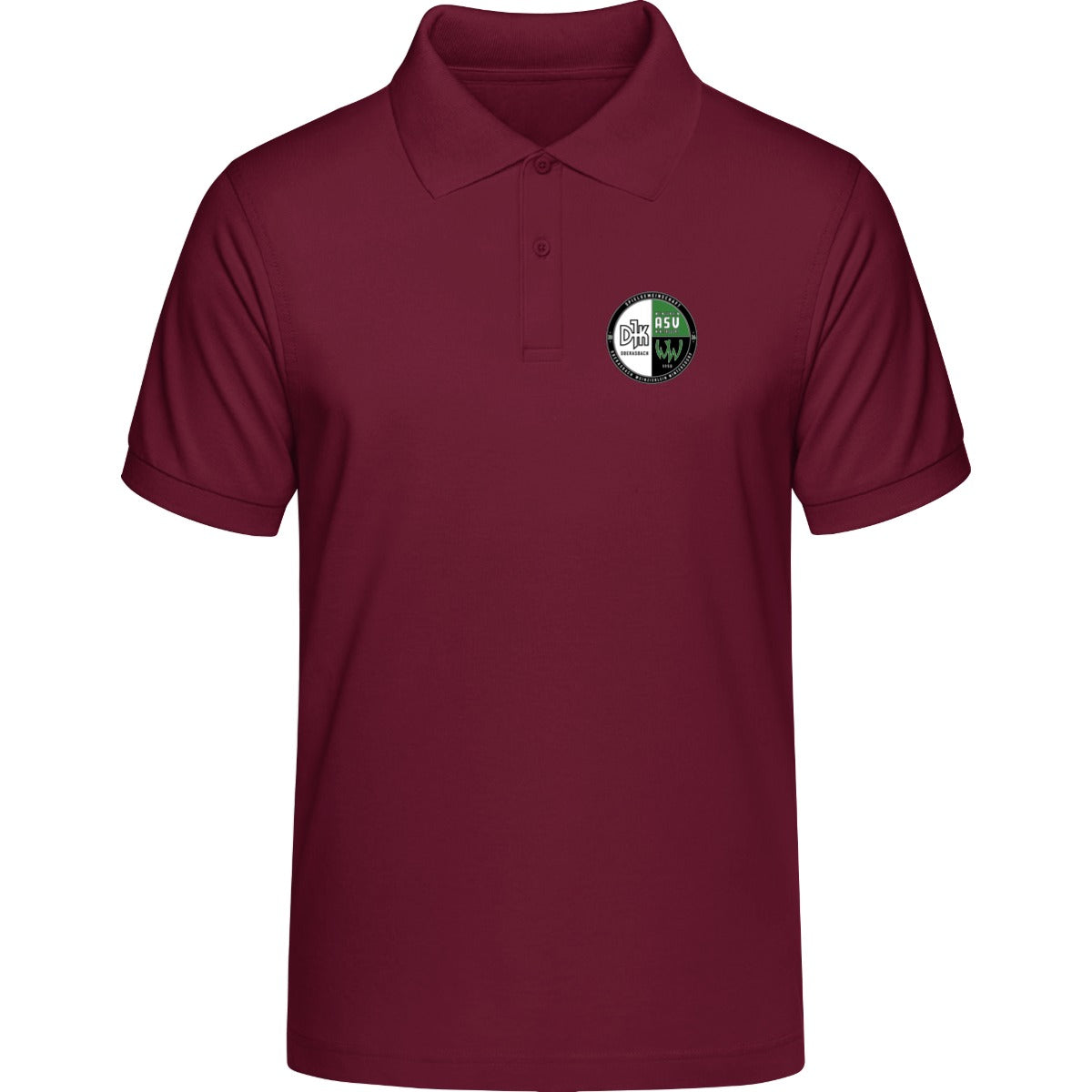 HAKRO POLOSHIRT CLASSIC H0810 – Vereinslogo herzseitig Weinrot Vorderseite