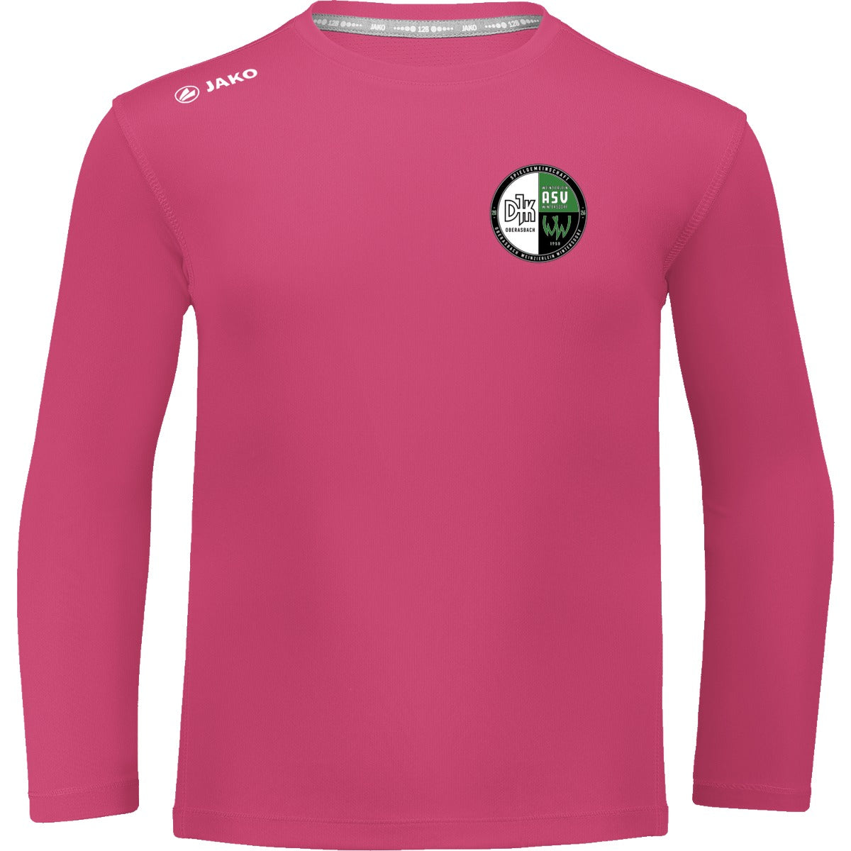 6475K-Kinder-LSL – Vereinslogo herzseitig Pink Vorderseite
