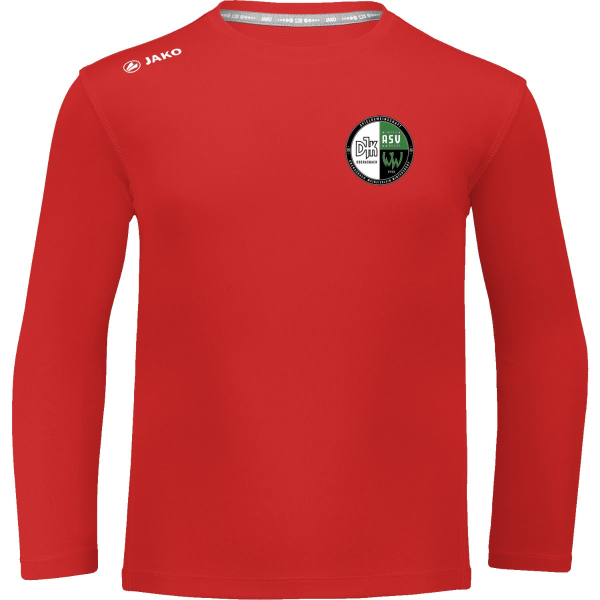 6475K-Kinder-LSL – Vereinslogo herzseitig Sport Rot Vorderseite