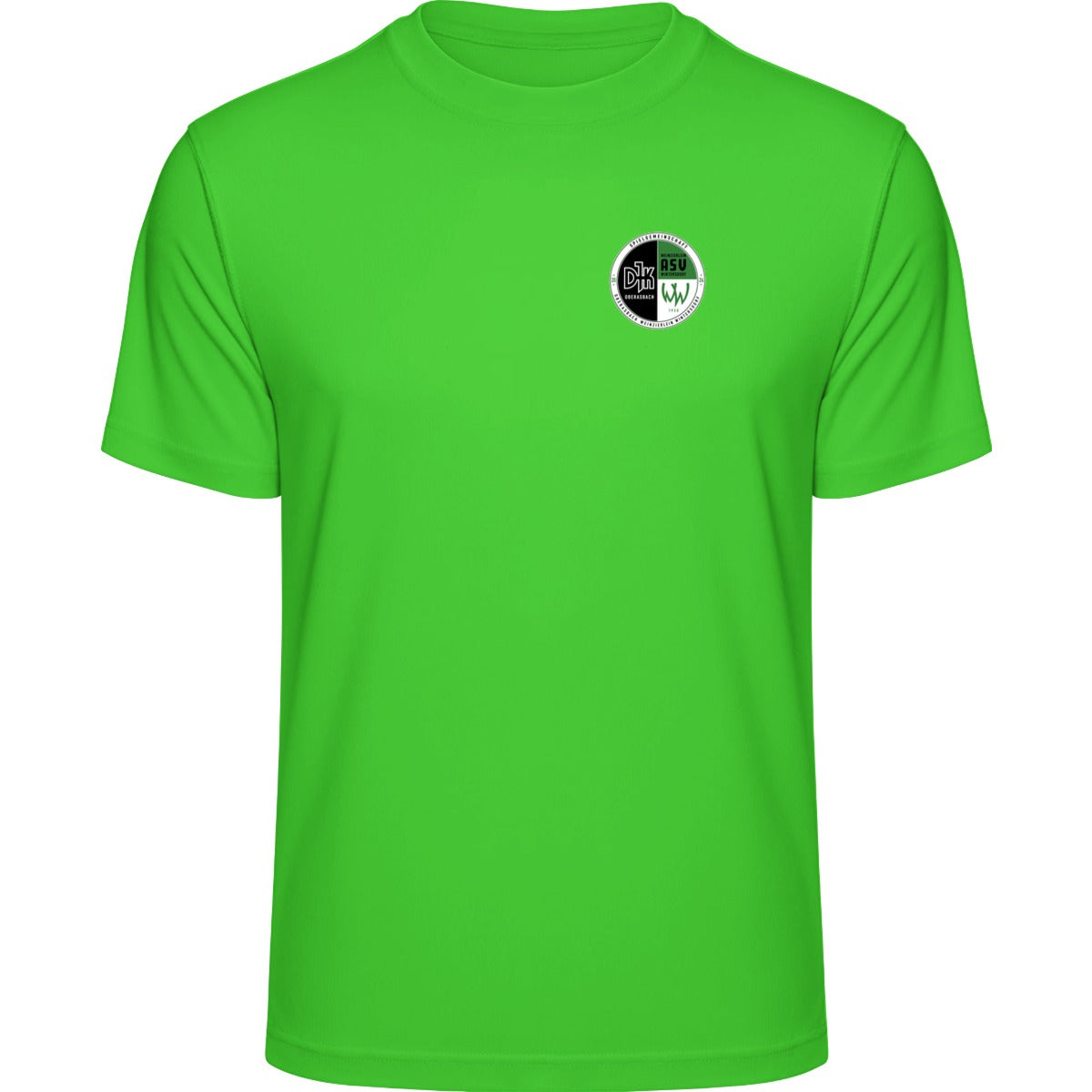 Recycled Performance T-Shirt TR501 – Vereinslogo herzseitig Lightning Green Vorderseite