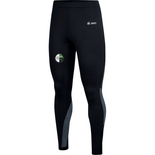 8326-Mens-Tight – Vereinslogo am Bein Schwarz Vorderseite