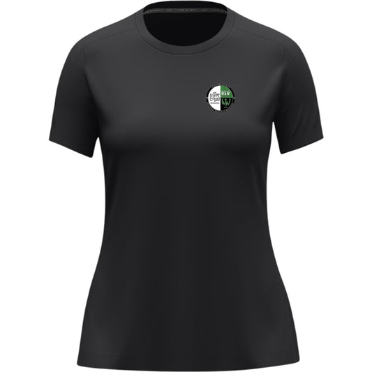 JAKO T-Shirt Uni Damen 6105D – Vereinslogo herzseitig Schwarz Vorderseite