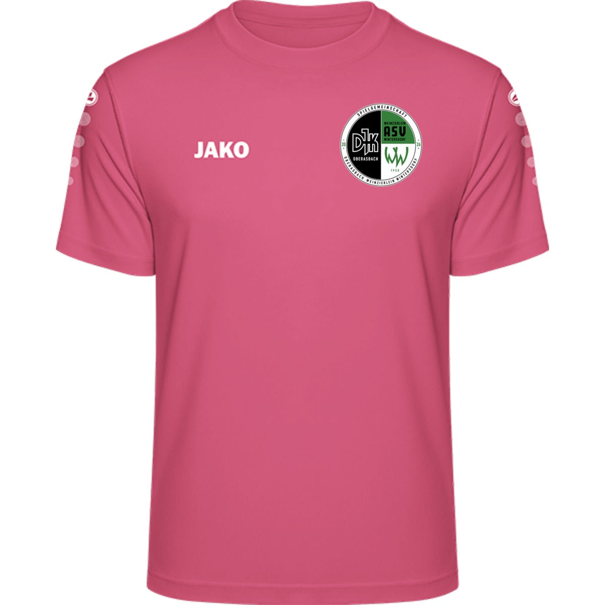 JAKO Trikot Team Kurzarm 4233 – Neues Design deep pink Vorderseite