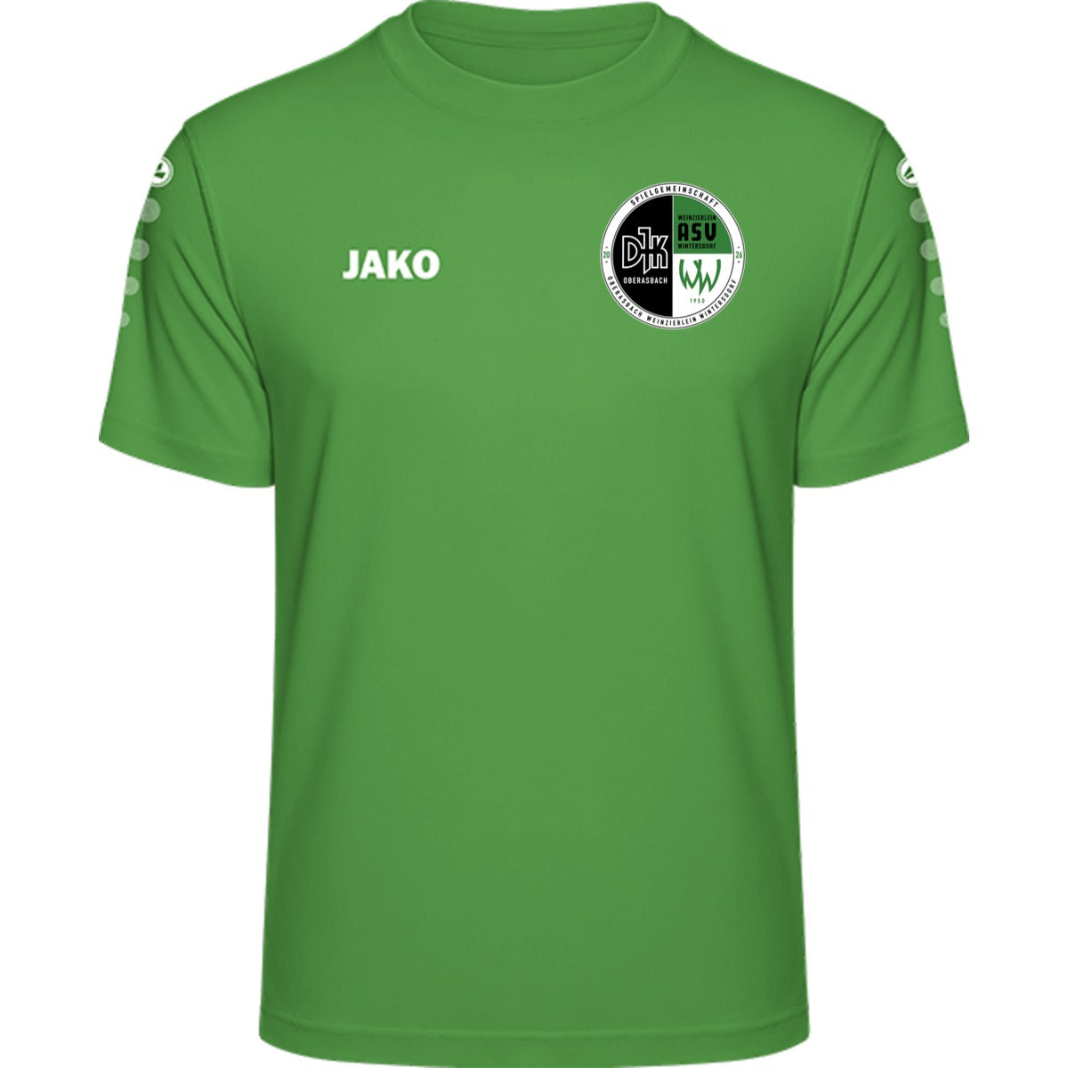 JAKO Trikot Team Kurzarm 4233 – Neues Design Sportgrün Vorderseite
