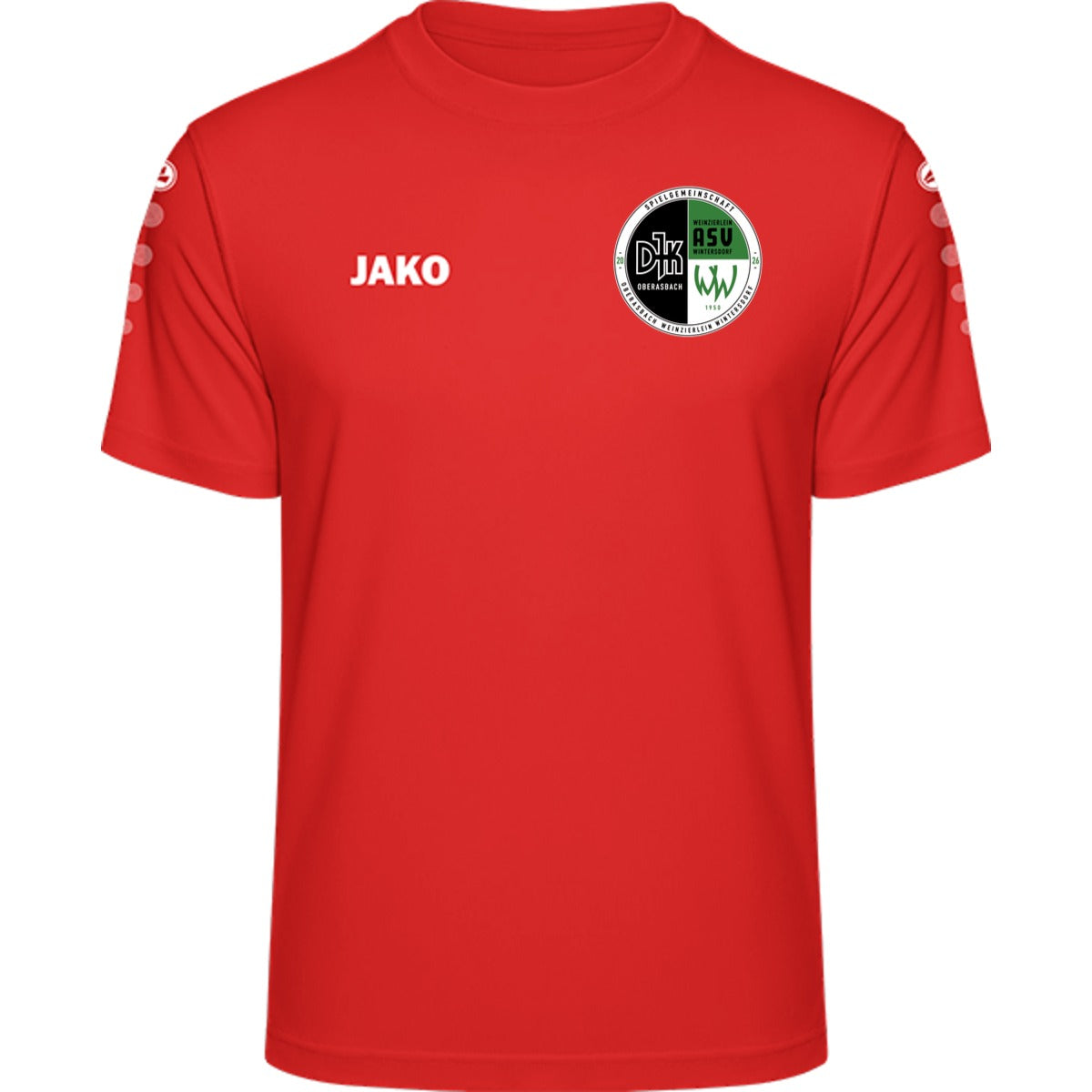 JAKO Trikot Team Kurzarm 4233 – Neues Design Sportrot Vorderseite