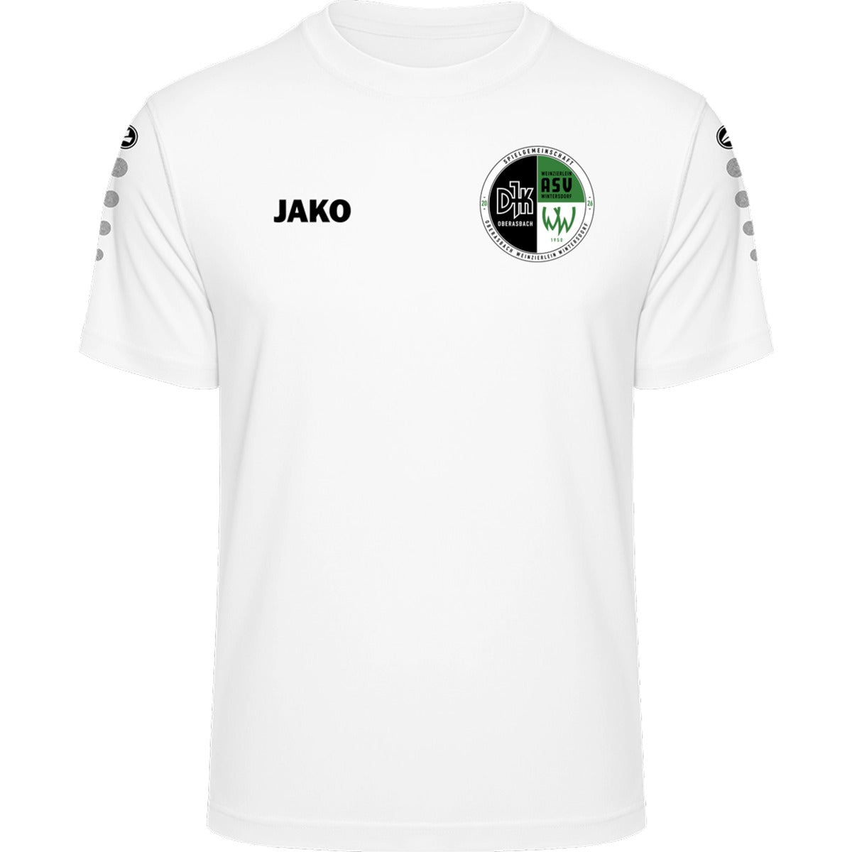 JAKO Trikot Team Kurzarm 4233 – Neues Design Weiß Vorderseite