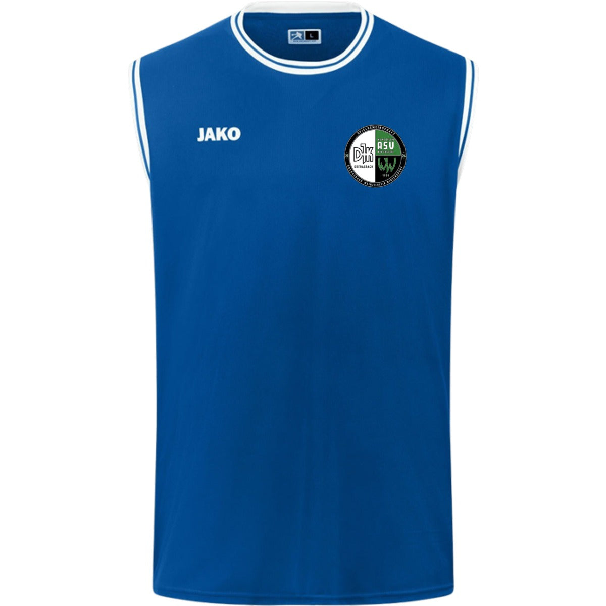 Basketball Trikot Center 2.0 4150 – Vereinslogo herzseitig Royal/Weiß Vorderseite