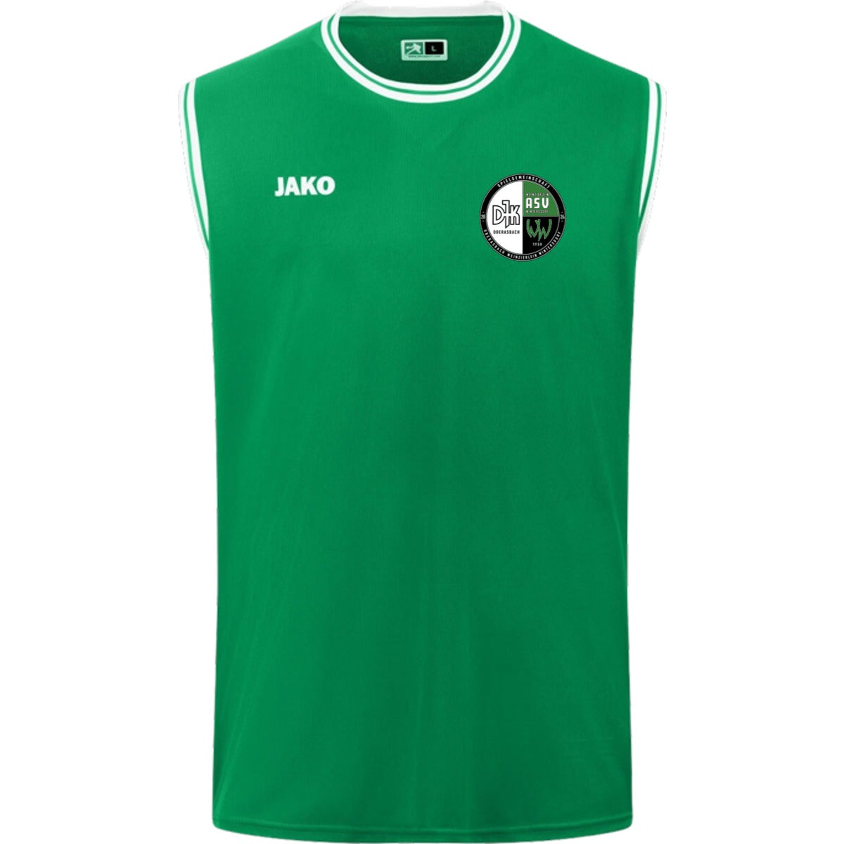 Basketball Trikot Center 2.0 4150 – Vereinslogo herzseitig Sportgrün/Weiß Vorderseite