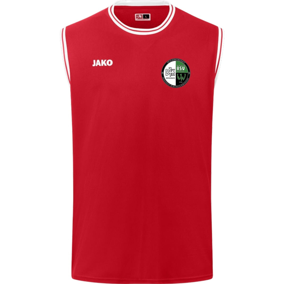 Basketball Trikot Center 2.0 4150 – Vereinslogo herzseitig Sportrot/White Vorderseite