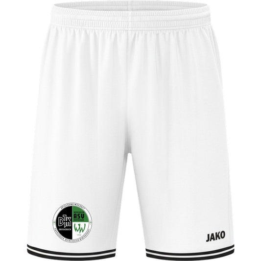 Basketball-Shorts Center 2.0 4450 – Vereinslogo am Bein Weiß/Schwarz Vorderseite