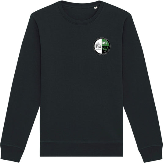 Basic Unisex-Sweatshirt mit Rundhalsausschnitt Roller STSU868 – Vereinslogo herzseitig Black Vorderseite