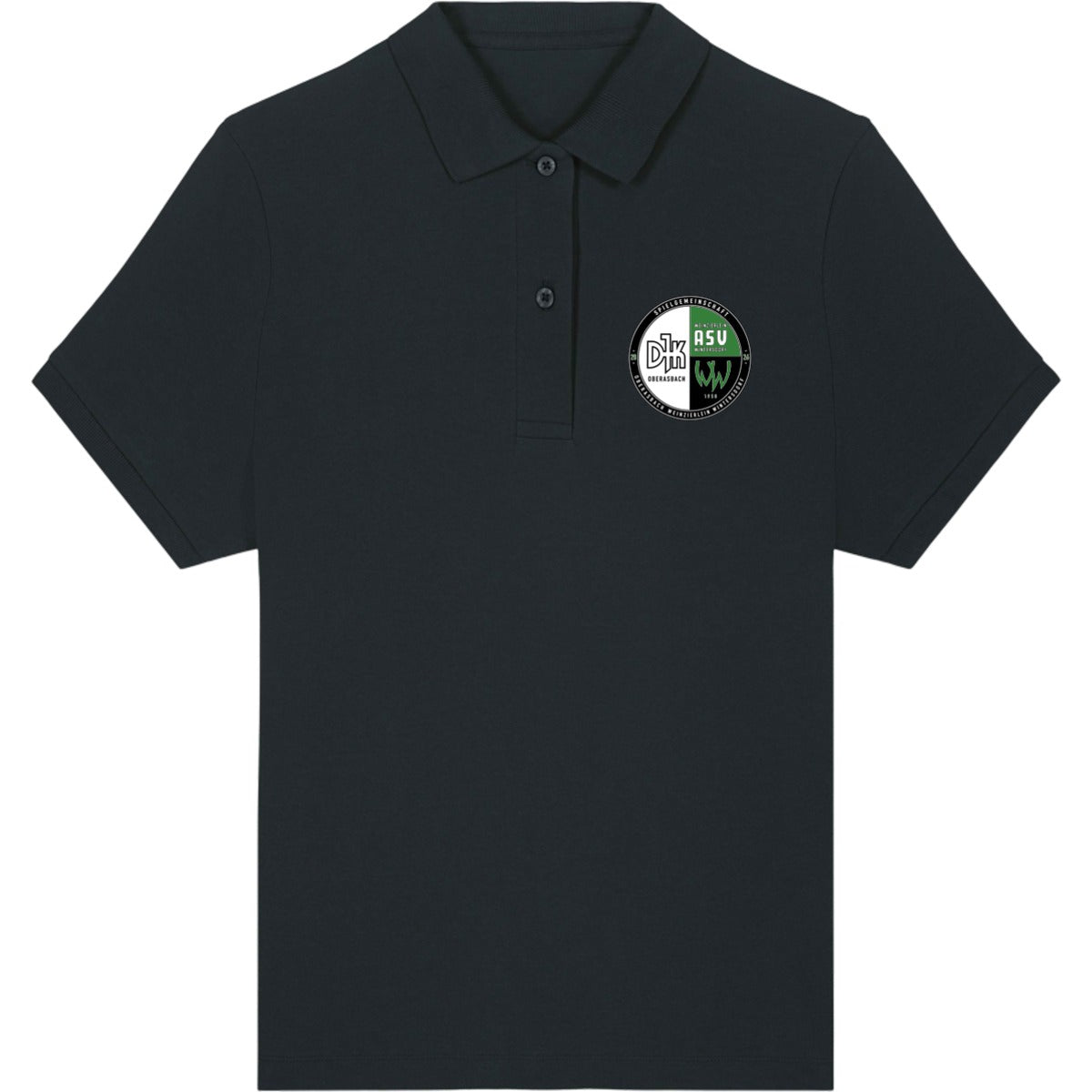 Das ikonische Damen-Polo Coaster STPW977 – Vereinslogo herzseitig Black Vorderseite