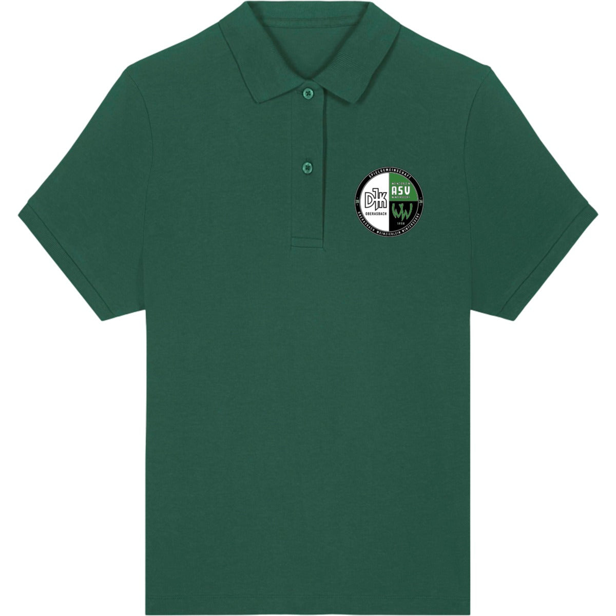 Das ikonische Damen-Polo Coaster STPW977 – Vereinslogo herzseitig Bottle Green Vorderseite
