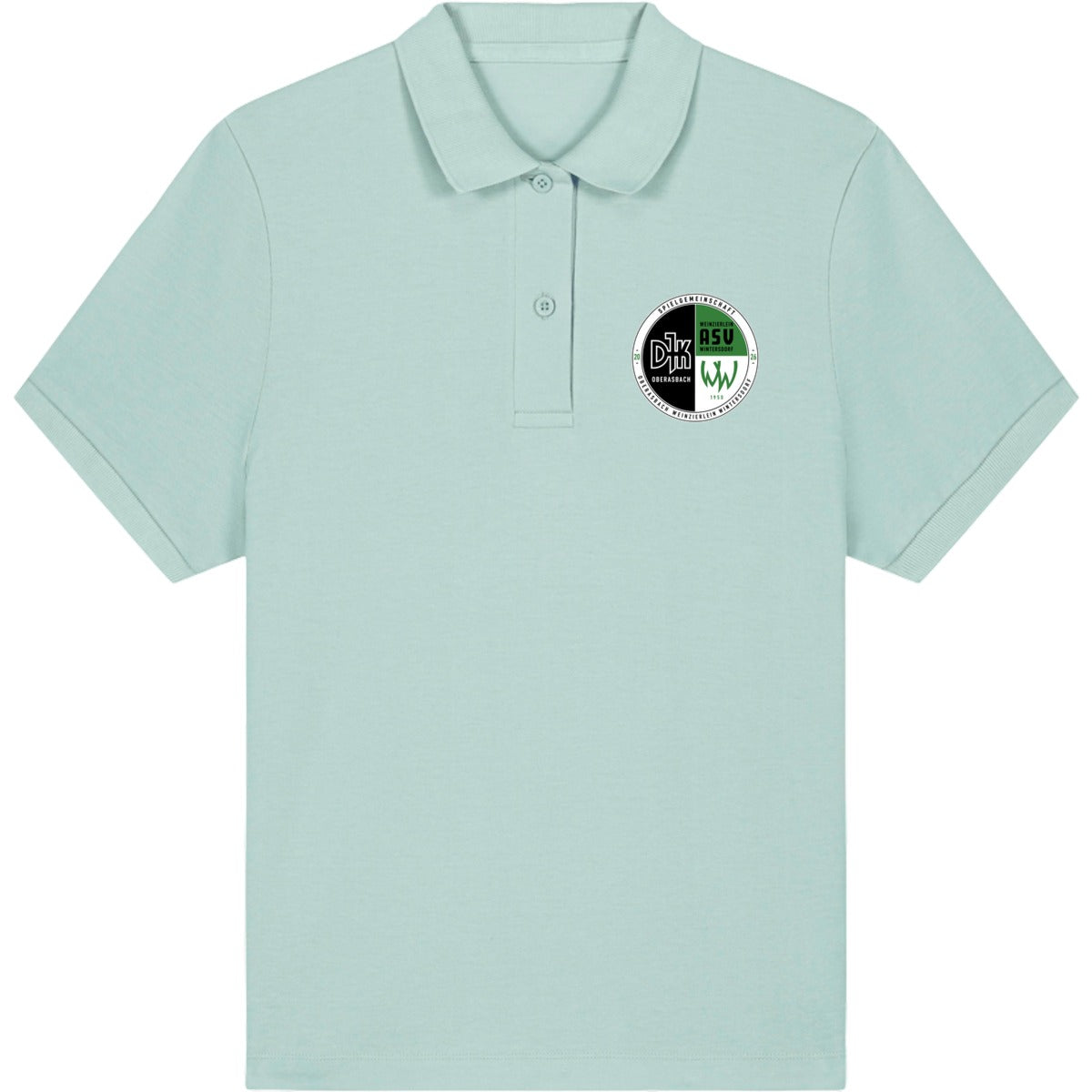 Das ikonische Damen-Polo Coaster STPW977 – Vereinslogo herzseitig Caribbean Blue Vorderseite