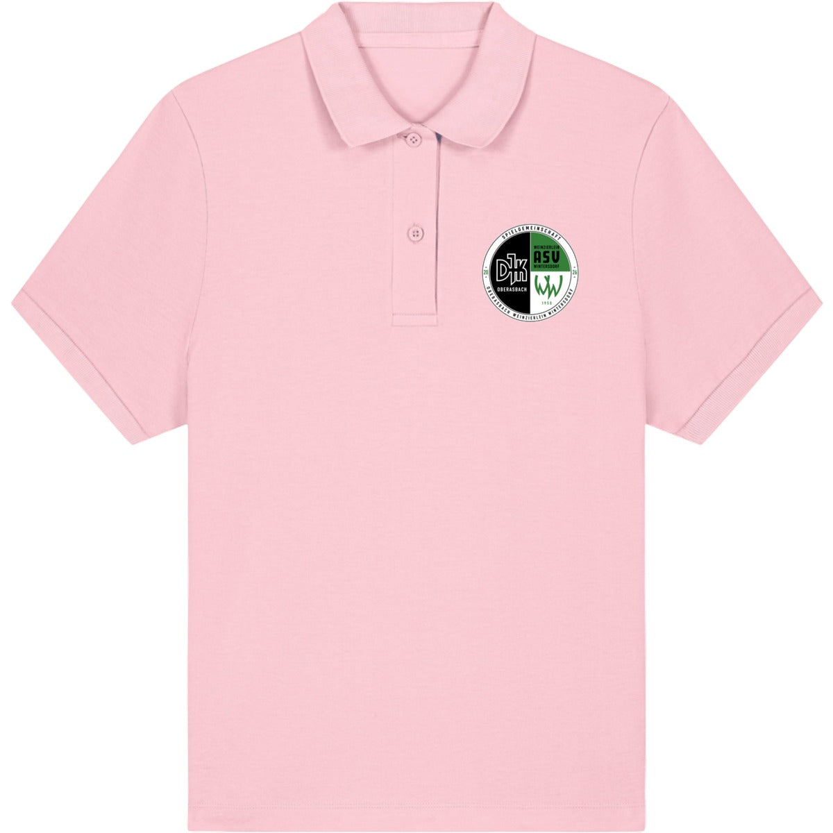 Das ikonische Damen-Polo Coaster STPW977 – Vereinslogo herzseitig Cotton Pink Vorderseite
