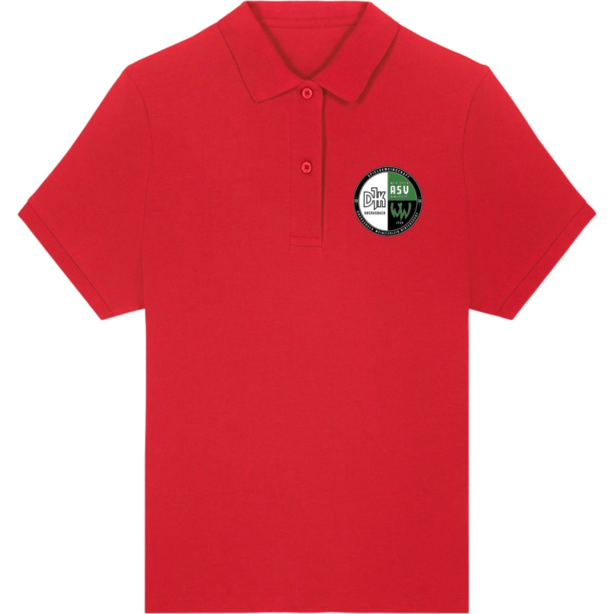 Das ikonische Damen-Polo Coaster STPW977 – Vereinslogo herzseitig Red Vorderseite