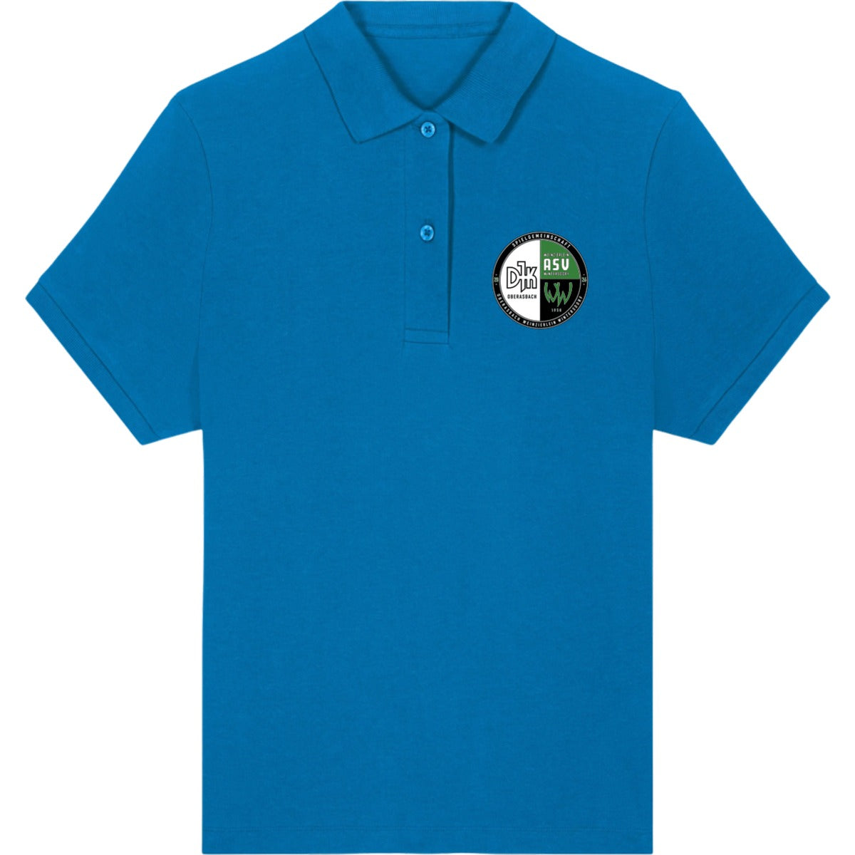 Das ikonische Damen-Polo Coaster STPW977 – Vereinslogo herzseitig Royal Blue Vorderseite