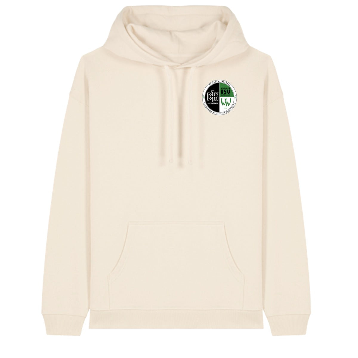 Oversize-Hoodie aus Bio-Baumwolle Slammer 2.0 STSU209 – Vereinslogo herzseitig Natural Raw Vorderseite