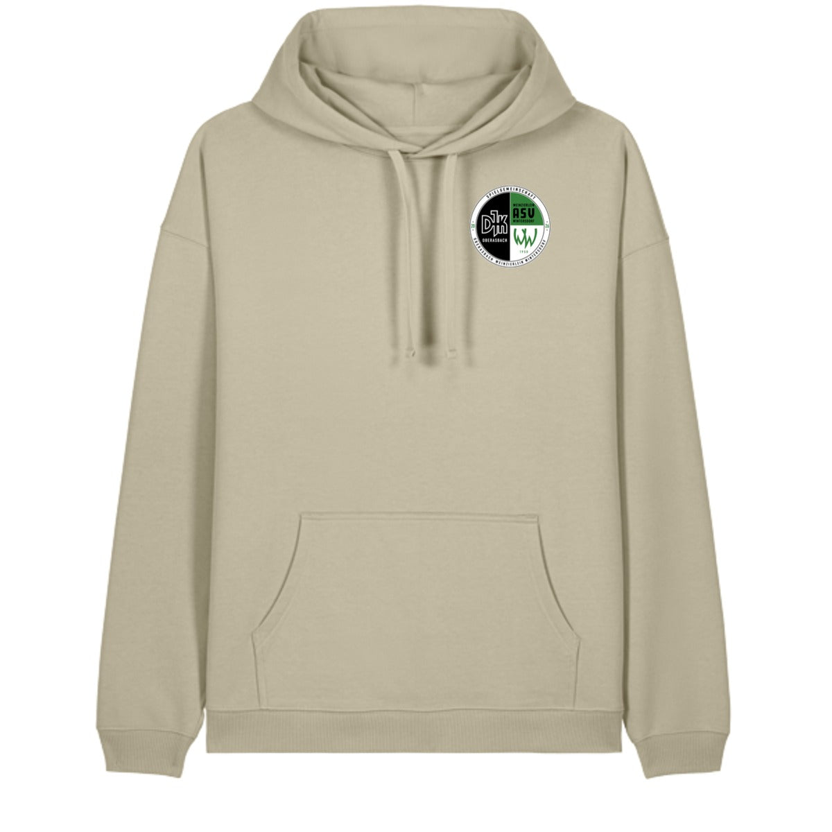 Oversize-Hoodie aus Bio-Baumwolle Slammer 2.0 STSU209 – Vereinslogo herzseitig Stone Vorderseite