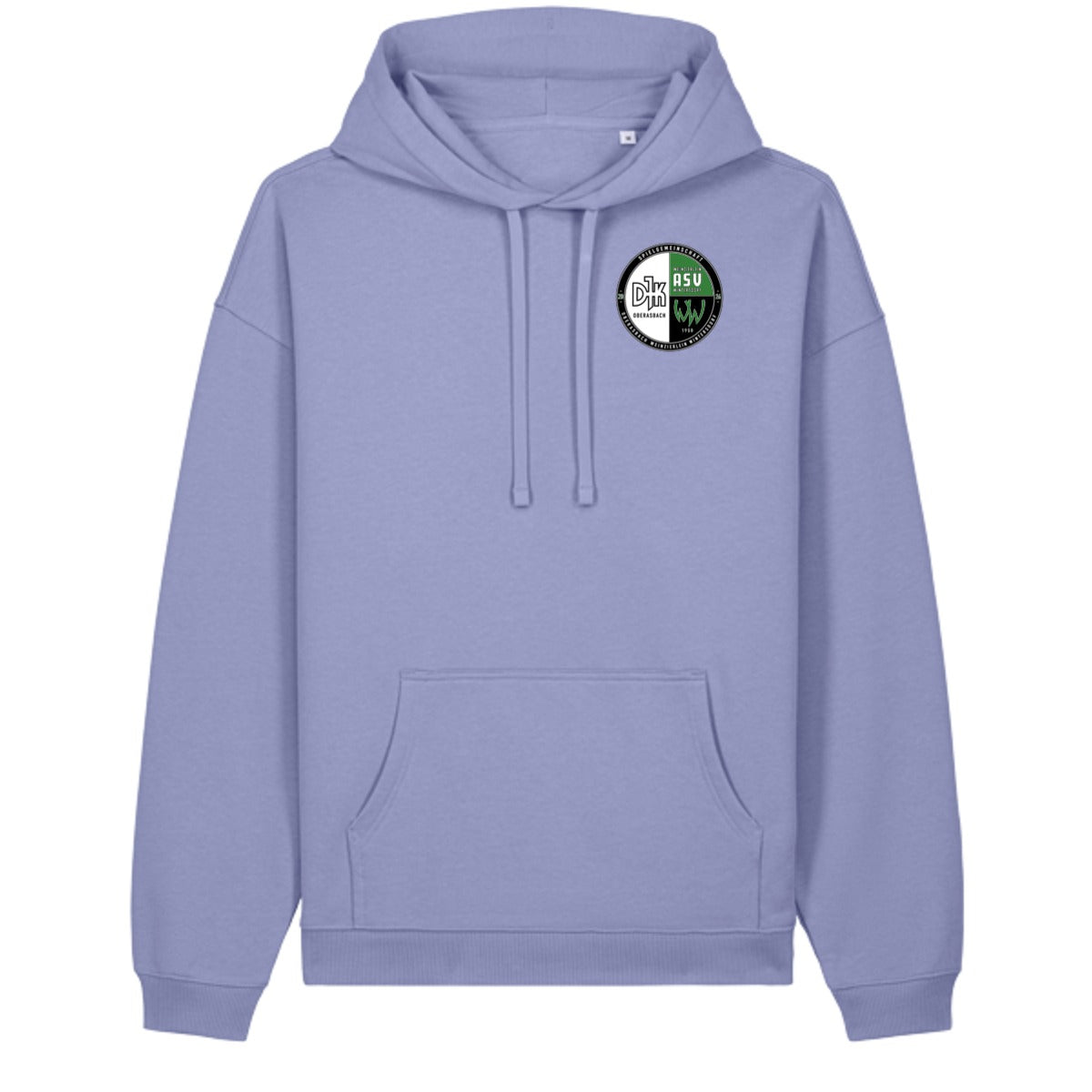 Oversize-Hoodie aus Bio-Baumwolle Slammer 2.0 STSU209 – Vereinslogo herzseitig Violet Vorderseite