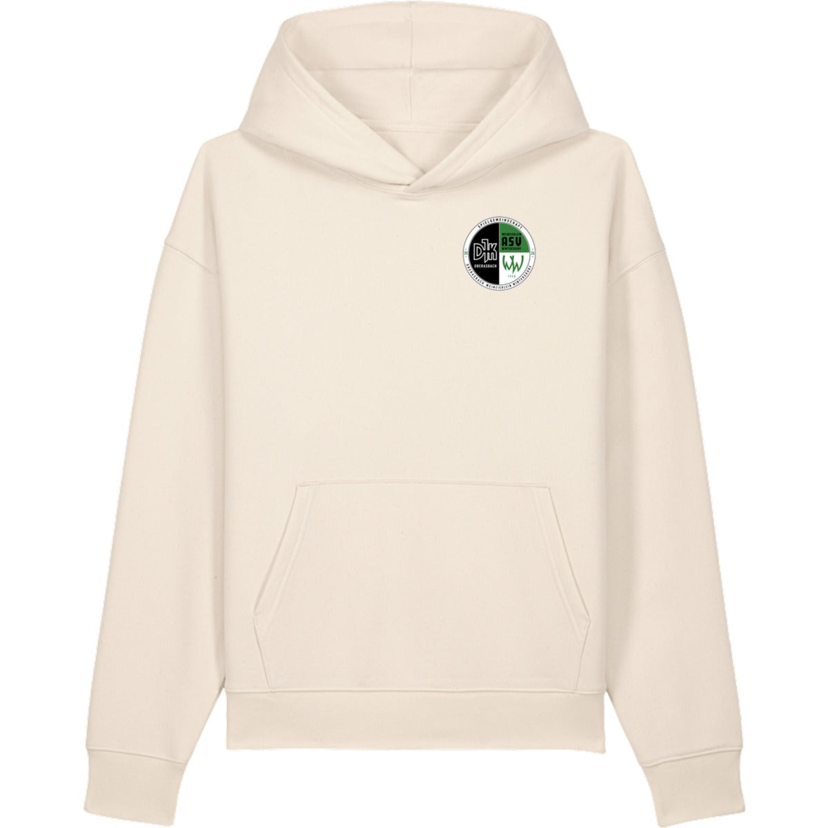 Lässiger Kapuzenpullover Chaser Unisex Hoodie STSU077 – Vereinslogo herzseitig Natural Raw Vorderseite