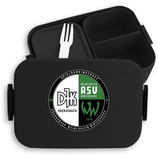 Mepal Kinder Bento Box Midi personalisierbare Brotdose BBK223 – Vereinslogo mittig groß Nordic Black Vorderseite