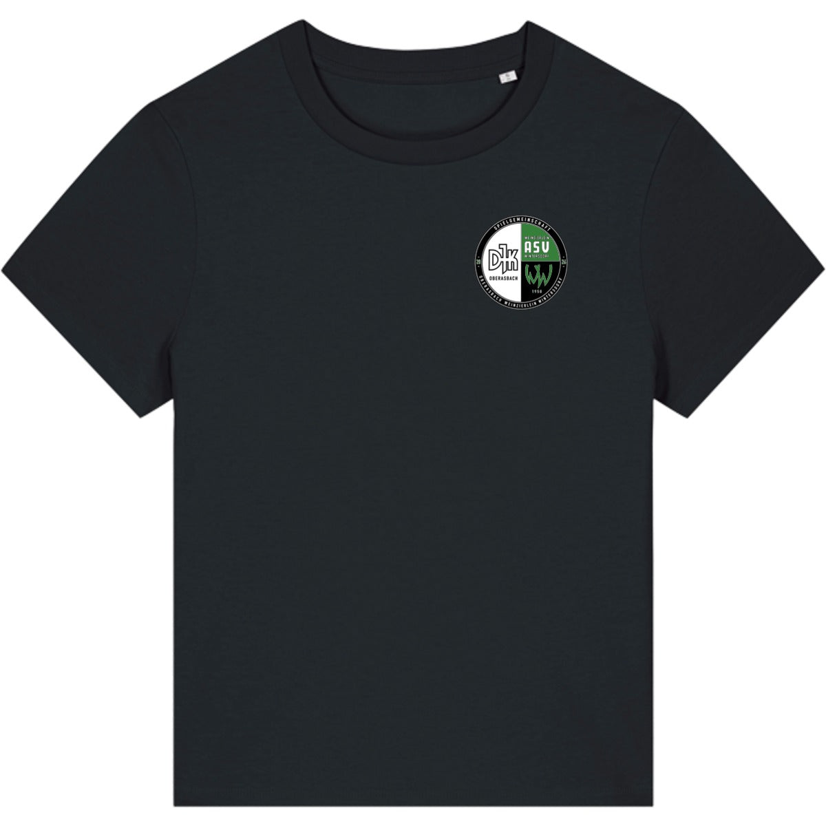 Nachhaltiges Damen T-Shirt Stella Muser STTW172 – Vereinslogo herzseitig Black Vorderseite