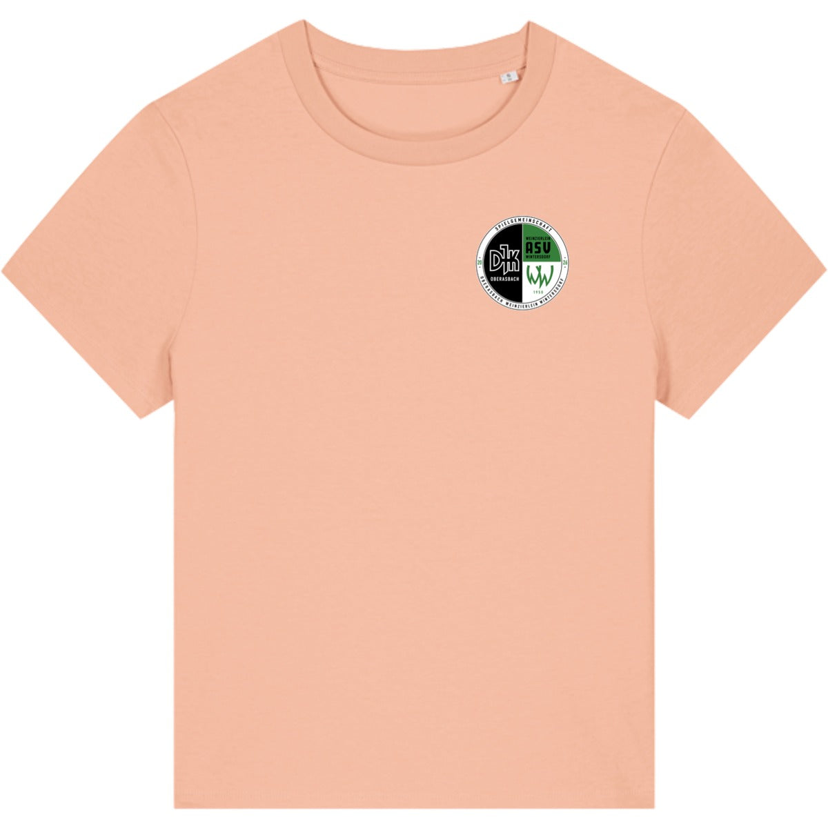 Nachhaltiges Damen T-Shirt Stella Muser STTW172 – Vereinslogo herzseitig Fraiche Peche Vorderseite