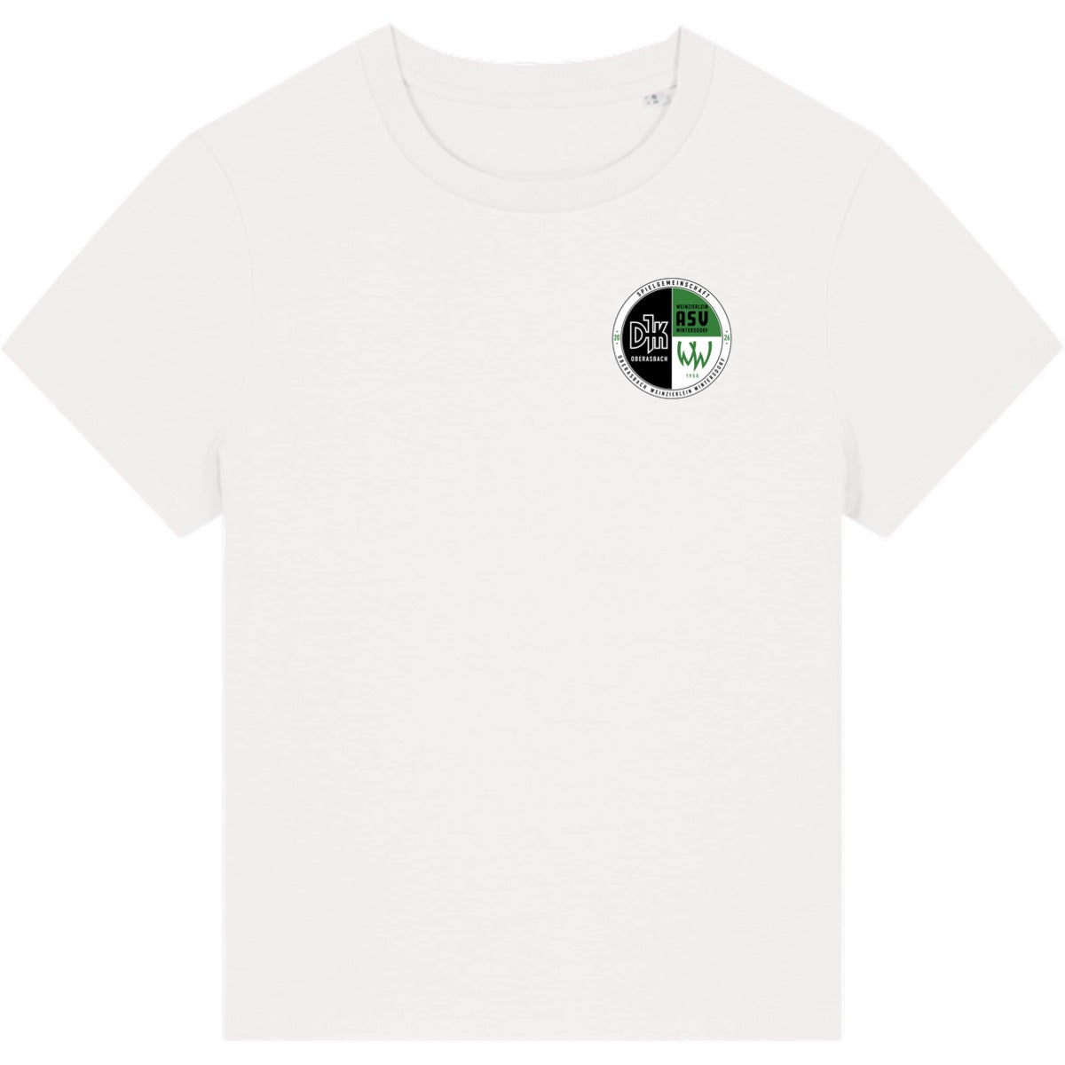 Nachhaltiges Damen T-Shirt Stella Muser STTW172 – Vereinslogo herzseitig Off White Vorderseite