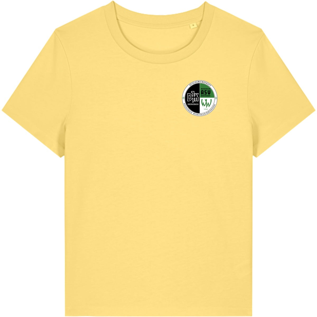 Nachhaltiges Damen T-Shirt Stella Muser STTW172 – Vereinslogo herzseitig Viva Yellow Vorderseite