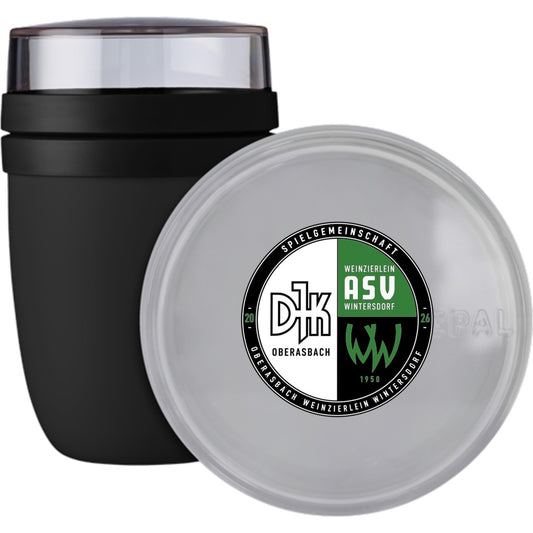 Mepal Lunchpot Ellipse mini Joghurtbecher to Go gestalten LP01 – Vereinslogo mittig groß Nordic Black Vorderseite