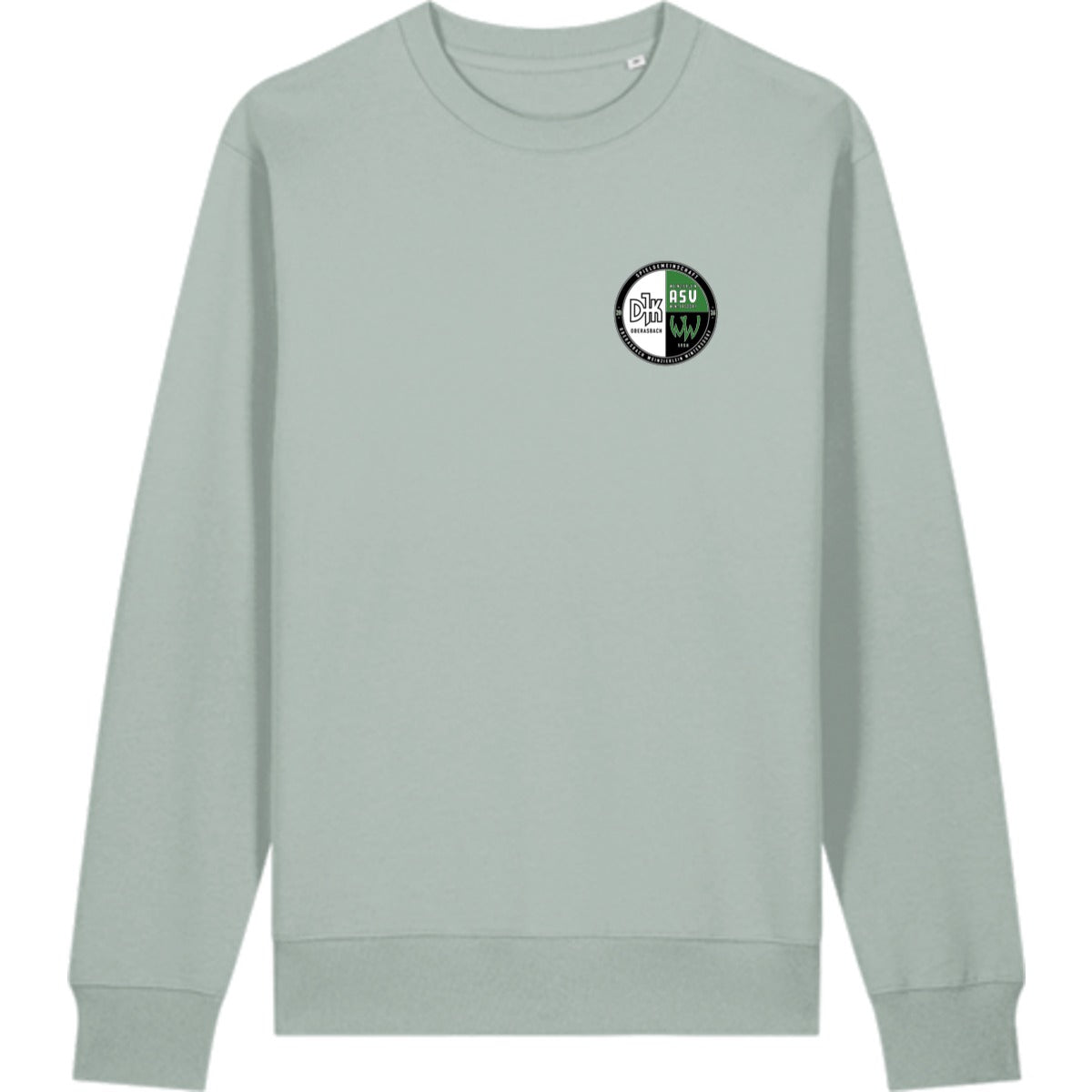 Schweres Unisex Sweatshirt aus Bio-Baumwolle Changer 2.0 STSU178 – Vereinslogo herzseitig Aloe Vorderseite