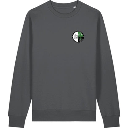 Schweres Unisex Sweatshirt aus Bio-Baumwolle Changer 2.0 STSU178 – Vereinslogo herzseitig Anthracite Vorderseite