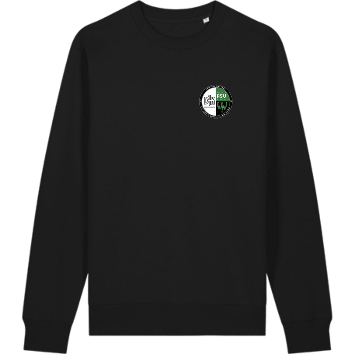 Schweres Unisex Sweatshirt aus Bio-Baumwolle Changer 2.0 STSU178 – Vereinslogo herzseitig Black Vorderseite